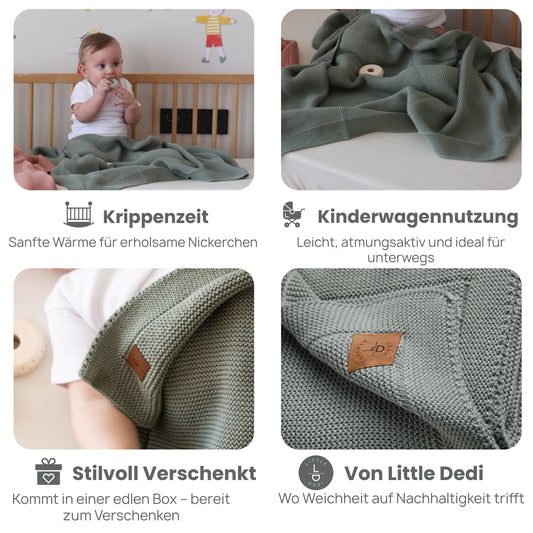 Little Dedi Aleyna GOTS Organic Certified, 70% Organic Cotton - 30% Tencel Green