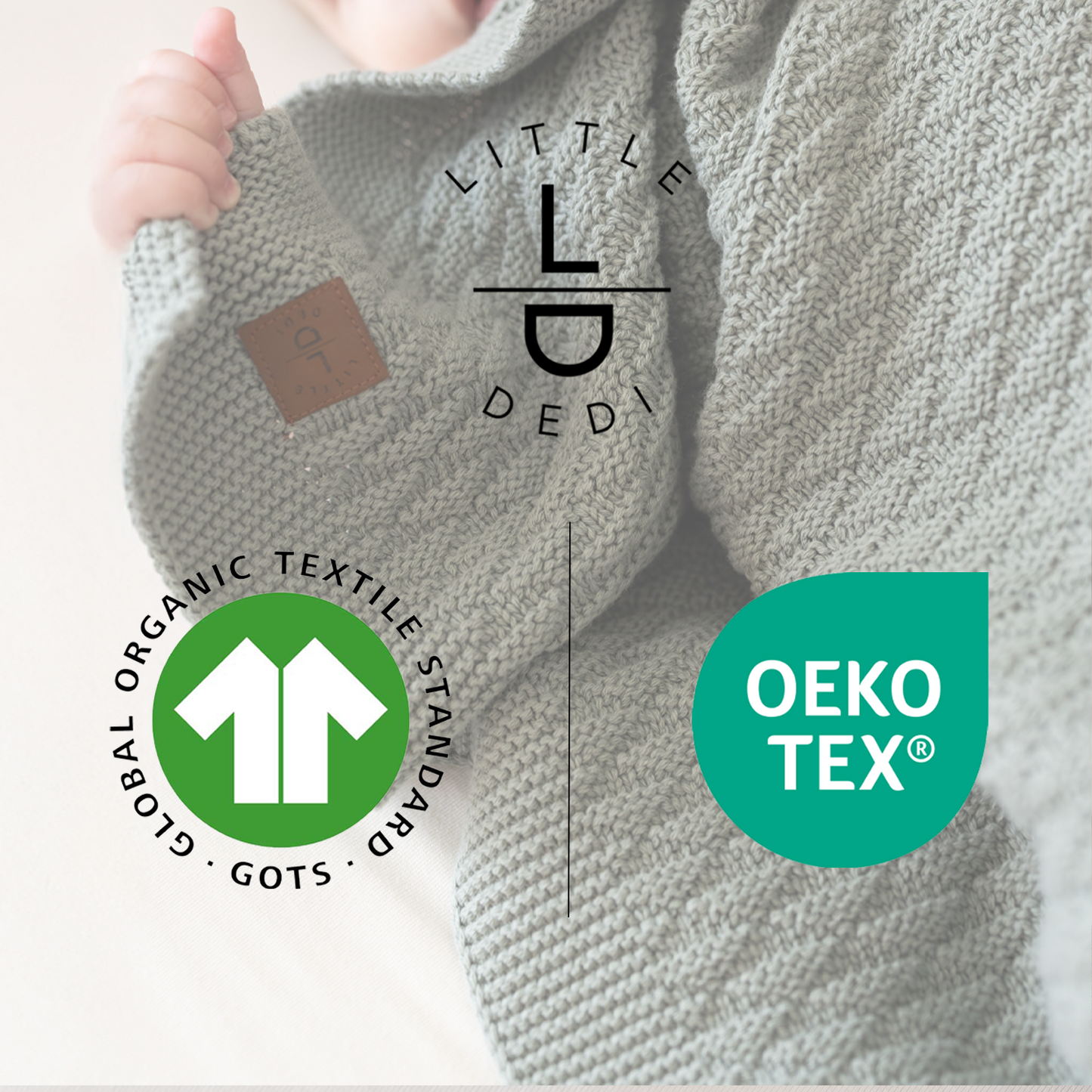 Little Dedi Pineapple Design 100% Organic Cotton Baby Blanket 80 x 100 cm - GOTS Certified, Soft and Breathable, Ideal for Newborns and Infants
