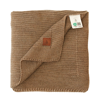 Little Dedi Soft Baby Knitted Blanket - Soft Toddler, Crib, Stroller Blanket - Neutral Swaddle and Receiving Blanket for Newborns, 30"x40", Mocha Meringue