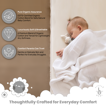 Little Dedi Aleyna GOTS Organic Certified, 70% Organic Cotton - 30% Tencel Off White