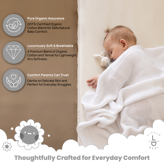 Little Dedi Aleyna GOTS Organic Certified, 70% Organic Cotton - 30% Tencel Off White