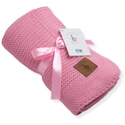 Little Dedi Alina Pink Baby Blanket – Soft Knitted Blanket for Babies 31 x 39 in, – Cuddly & Breathable – Oeko-TEX Certified – Ideal for Newborns, Strollers & Cribs