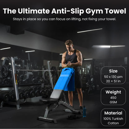 Dalisa Bench Hood Gym Towel – 100% Turkish Cotton – Non-Slip Hooded Design for Weight Benches – 450 GSM – 19.7" x 51.2" – Ultra-Absorbent, Quick-Dry Workout Towel – Made in Türkiye – Lime Green