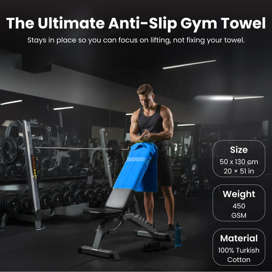 Dalisa Bench Hood Gym Towel – 100% Turkish Cotton – Non-Slip Hooded Design for Weight Benches – 450 GSM – 19.7" x 51.2" – Ultra-Absorbent, Quick-Dry Workout Towel – Made in Türkiye – Lime Green