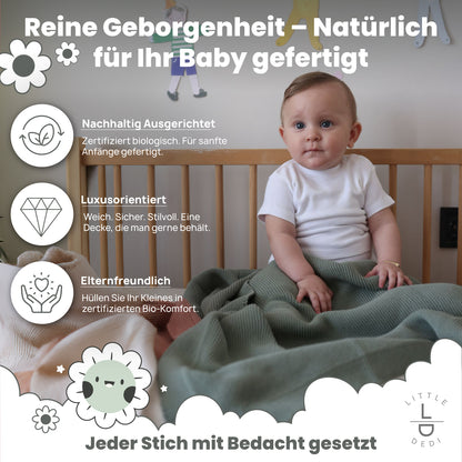 Little Dedi Aleyna GOTS Organic Certified, 70% Organic Cotton - 30% Tencel Green
