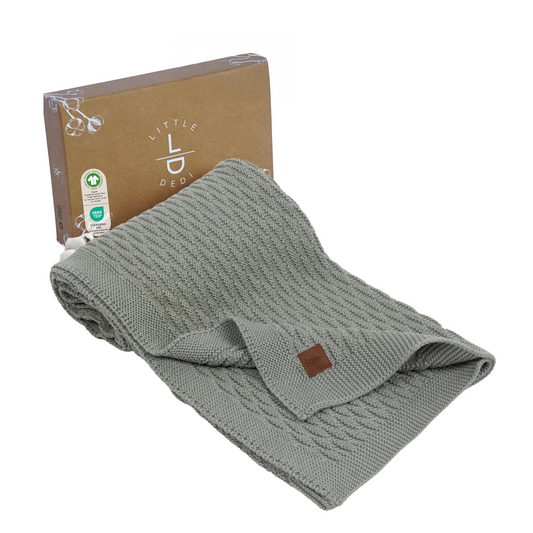 Little Dedi Pineapple Design 100% Organic Cotton Baby Blanket 80 x 100 cm - GOTS Certified, Soft and Breathable, Ideal for Newborns and Infants