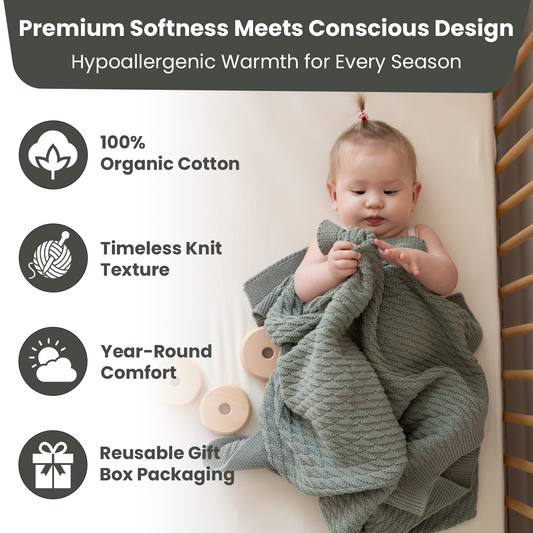 Little Dedi Pineapple Design 100% Organic Cotton Baby Blanket 80 x 100 cm - GOTS Certified, Soft and Breathable, Ideal for Newborns and Infants