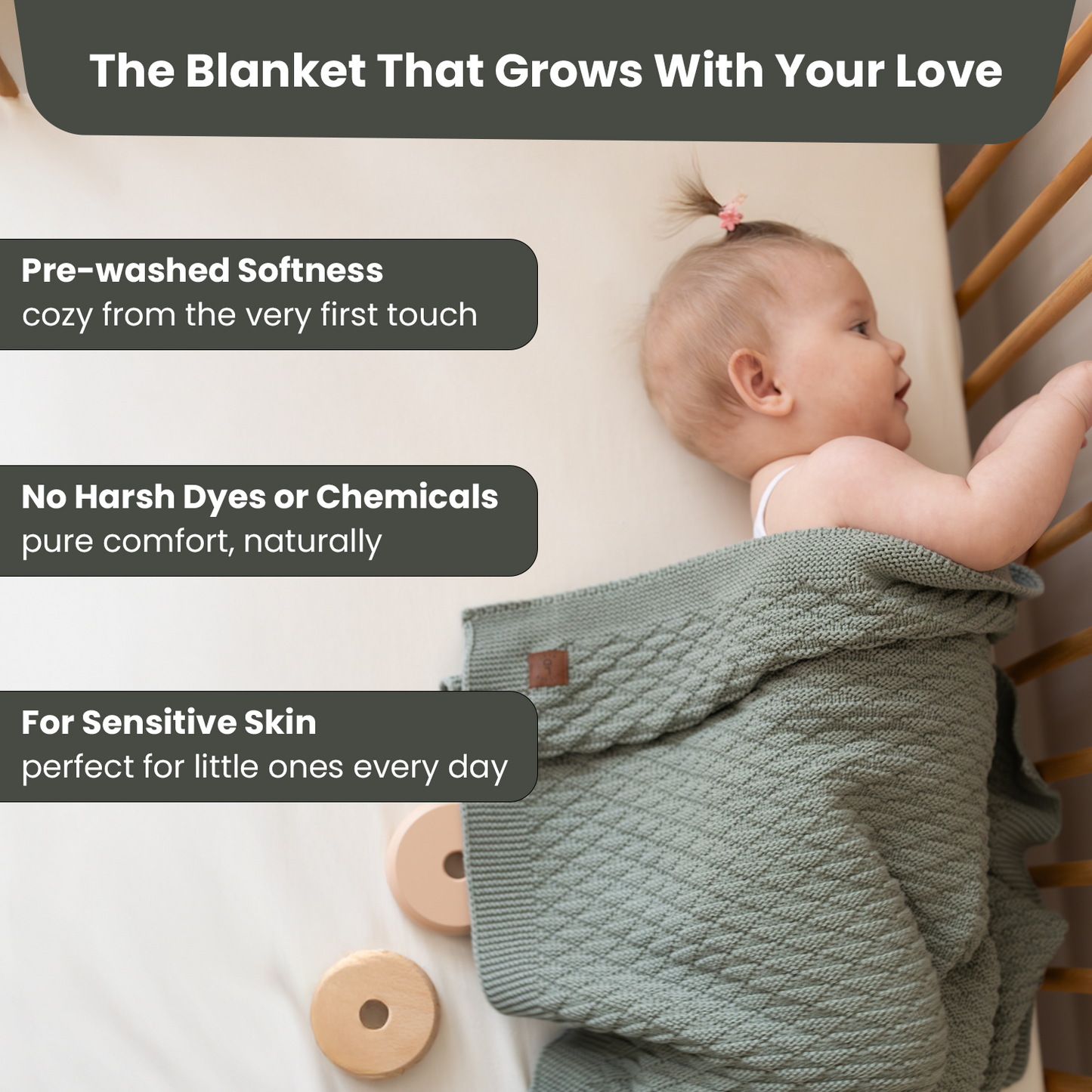 Little Dedi Pineapple Design 100% Organic Cotton Baby Blanket 80 x 100 cm - GOTS Certified, Soft and Breathable, Ideal for Newborns and Infants