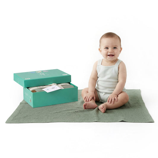Little Dedi- 100% Tencel Lyocell Organic Baby Blanket – Double Layer, Breathable & Temperature Regulating – Oeko-TEX Certified – 30x40” – Gift Box + Ribbon Wrapped (Green)