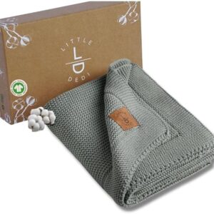 Little Dedi 100% Organic Cotton Baby Knitted Blanket with Gift Box